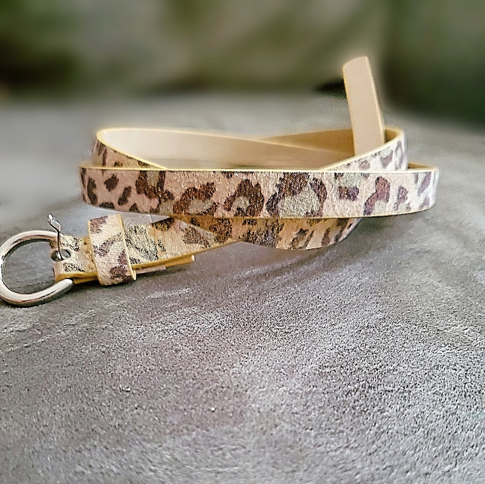Animal print fashion belt